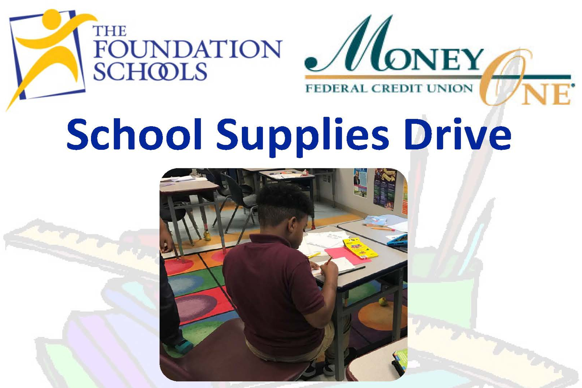 School Supplies Drive Flyer website